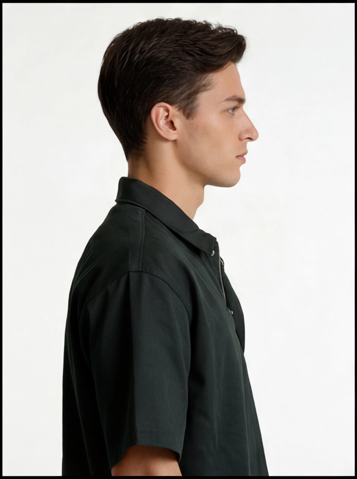 Oversized Zip Polo Shirt