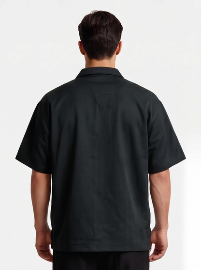 Oversized Zip Polo Shirt