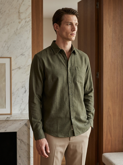Regular Fit Linen Shirt